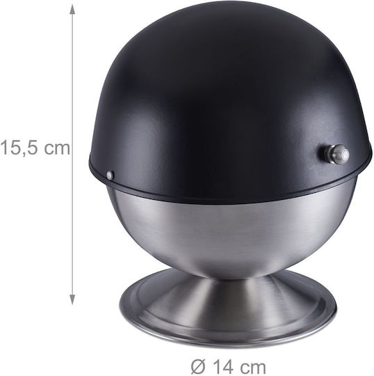 Relaxdays Zaharniță De Servire Metalică Neagră