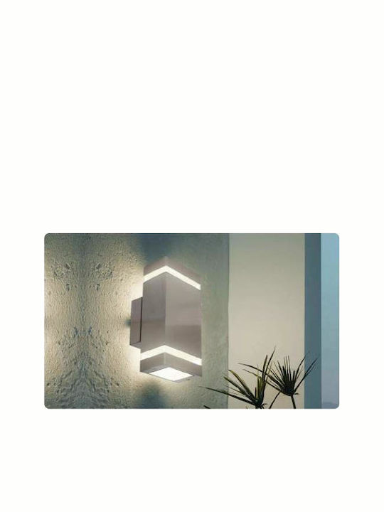 Horoz Electric Wandmontiertes Außen-Spotlight GU10 IP44 Doppelstrahl 35εκ.