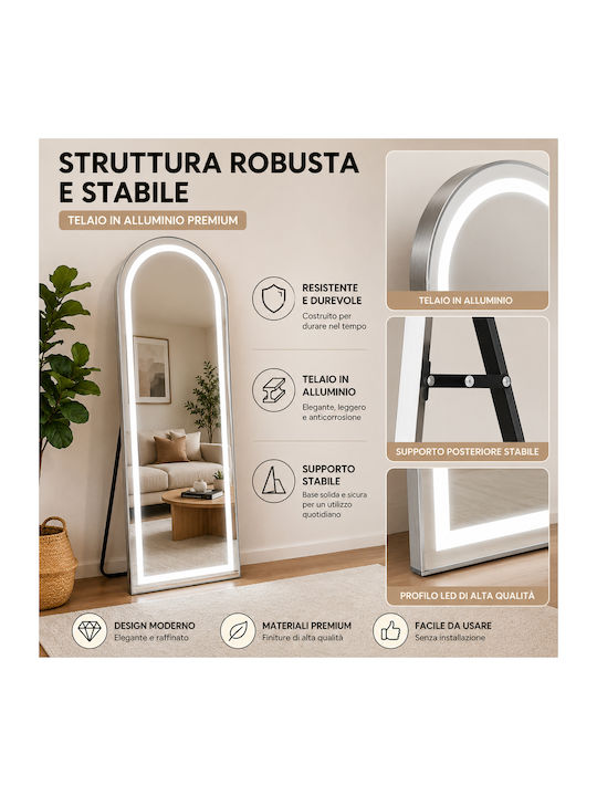 Shally Dogan Oglindă Ovală cu Iluminare LED 160x50cm