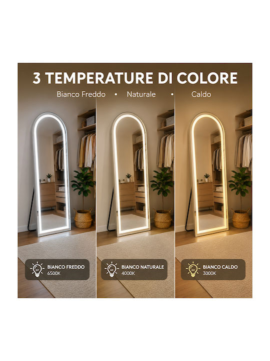 Shally Dogan Oglindă Ovală cu Iluminare LED 160x50cm