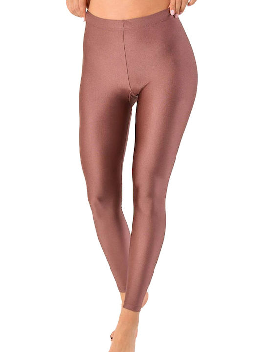 Jacqueline Shiny Ежедневна Женски Дълга легинси Бляскави Plum