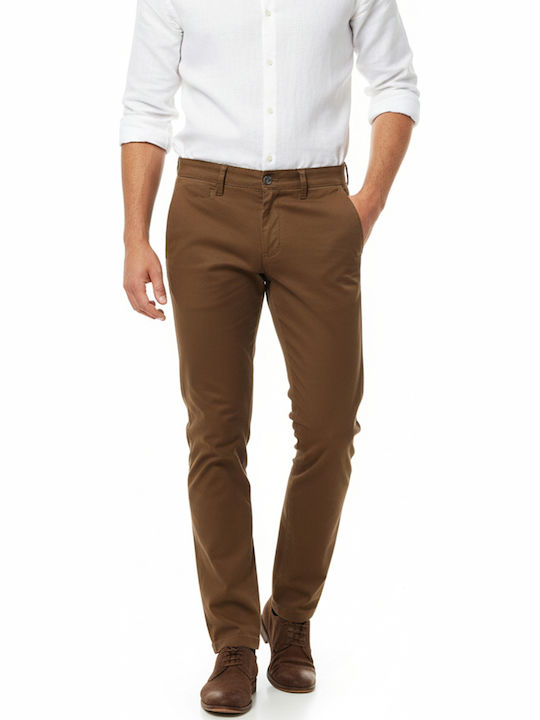 Pantaloni Chino cu Croială Regular Tabac