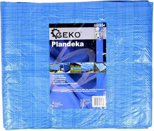 Geko Waterproof Tarpaulin 8x5m. Light Blue