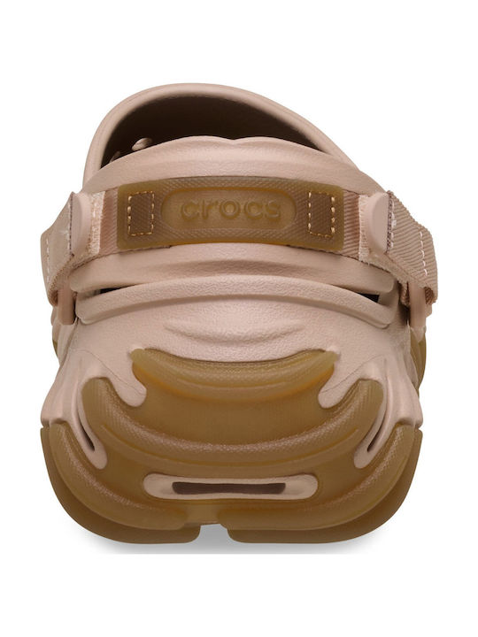 Crocs Echo Γυναικεία Σαμπό Ροζ