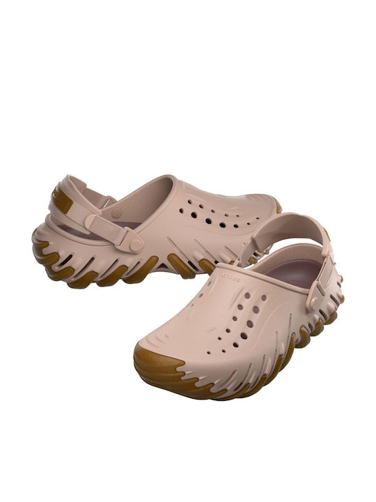 Crocs Echo Γυναικεία Σαμπό Ροζ
