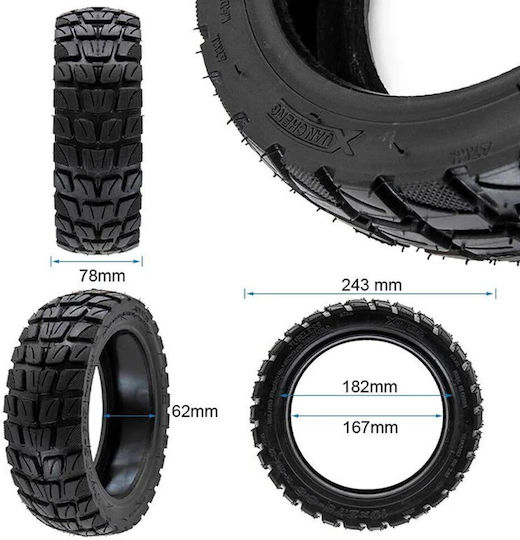 Ewheels Anvelopă Pentru Scuter Electric Segway Ninebot Negru RND016