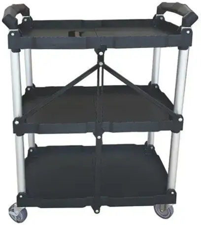 Karamco Serving Cart with 3 Levels Whc04b H109xW68xD48cm