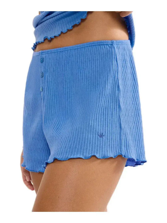 Triumph Summer Cotton Women's Pyjama Shorts Royal Blue Mix & Match