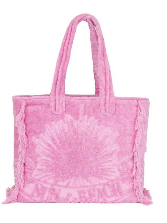 Sun of a Beach Frottee Strandtasche Rosa