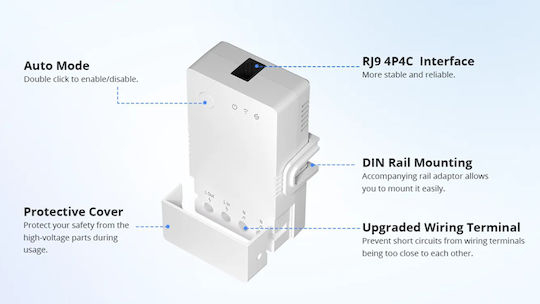 Sonoff Smart Elektrische Messgeräte Thermostat Feuchtigkeitskontrolle Thr320 Wi-fi 20a