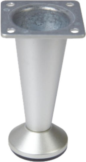 X-IT Picior Metalic de Mobilier 10cm Argintiu