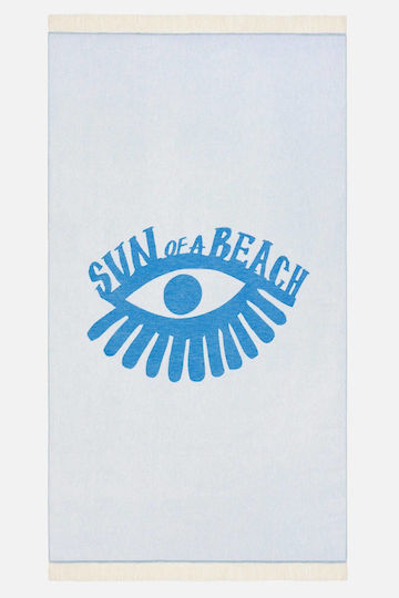 Sun of a Beach Πετσέτα Θαλάσσης Παρεό Μπλε 160x95εκ.