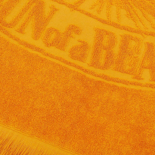 Sun of a Beach Orange Beach Towel with Fringes