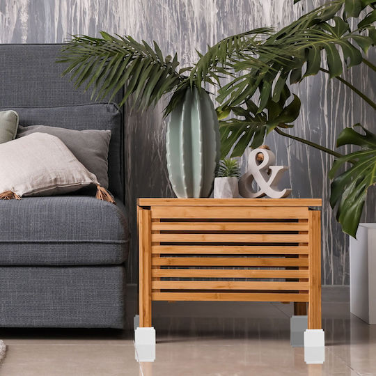 Relaxdays Picior de Mobilier din Lemn 4 Buc 10x11.5x11.5cm Alb