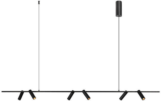Zambelis Lights LED Pendelleuchte Schwarz 150x8x210 cm