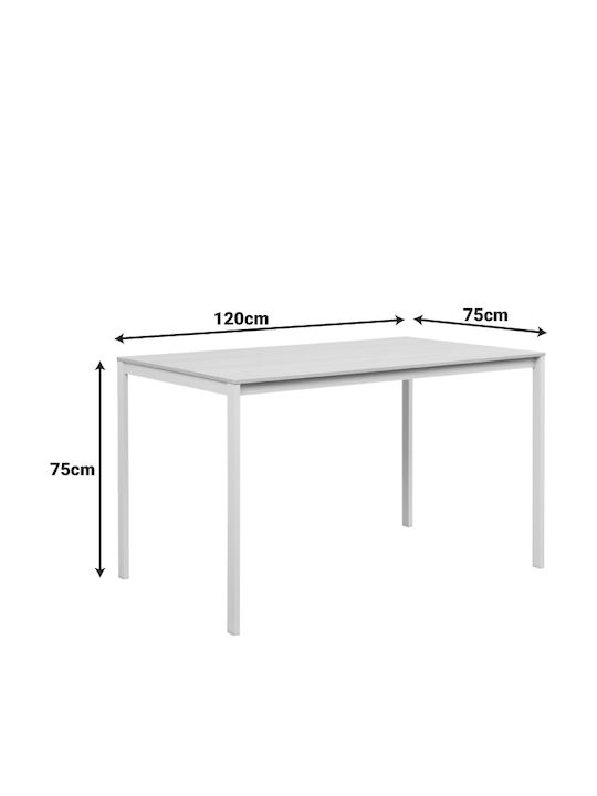 Τραπέζι Κουζίνας Julita με 4 Καρέκλες 120x75εκ.
