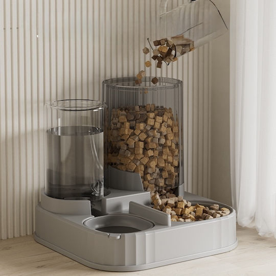 Pet's Choice Futter- und Wasserschale für Hund & Katze mit Gestell 800ml in Grau Farbe