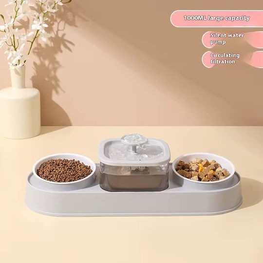 Pet's Choice Automatischer Keramik Bewässerer / Brunnen für Hund & Katze mit Gestell 1.25lt in Grau Farbe