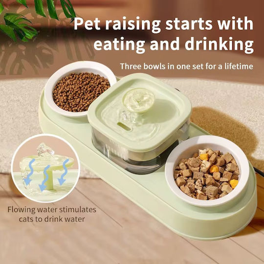 Pet's Choice Automatischer Keramik Bewässerer / Brunnen für Hund & Katze mit Gestell 1.25lt in Grau Farbe
