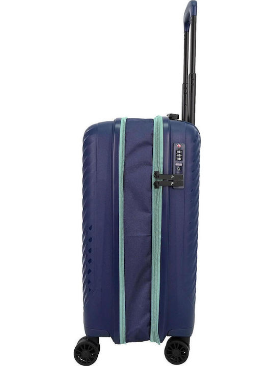 Paulter Cabin Hard Blue Travel Suitcase Height 55cm