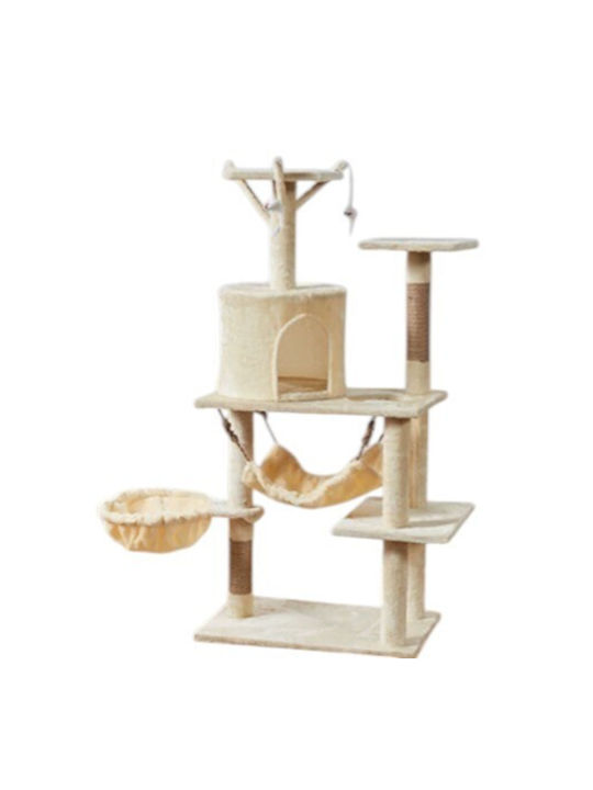 Pet's Choice Kratzbaum Katzenbaum Beiges 5 Ebenen 125x60x40cm
