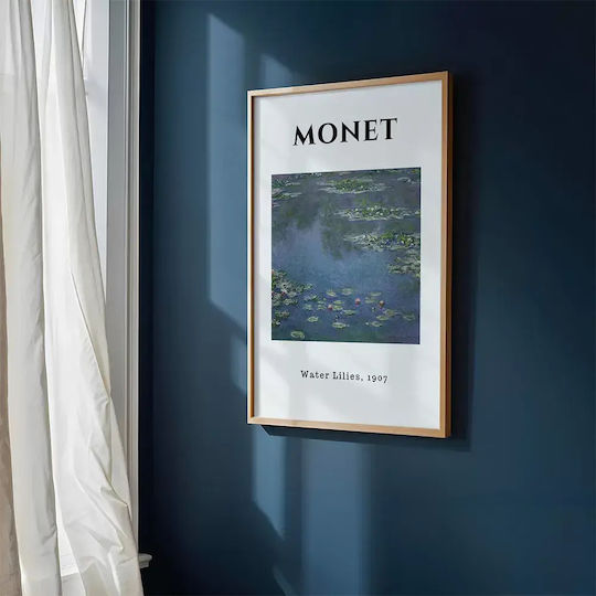 Poster Monet Waterlillies Art013 40cm X 50cm Λευκή Ξύλινη Κορνίζα-55259pd156878f55310