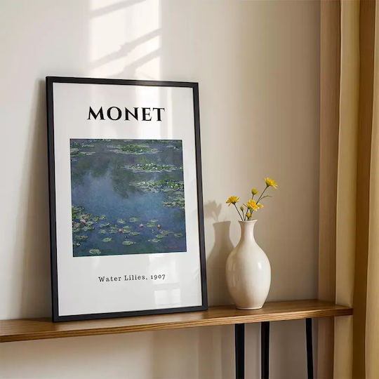 Poster Monet Waterlillies Art013 40cm X 50cm Μαύρη Ξύλινη Κορνίζα-55259pd156878f55321