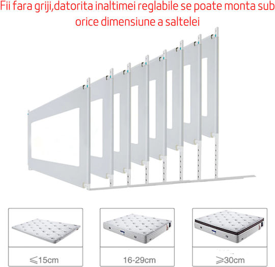 Bettschutzgitter für das Bett aus Metall 140cm
