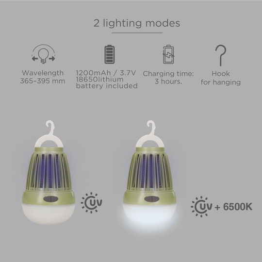 Navelis Lighting Accessories Led Rechargeable for Camping with Flashlight 70lm 5W Green