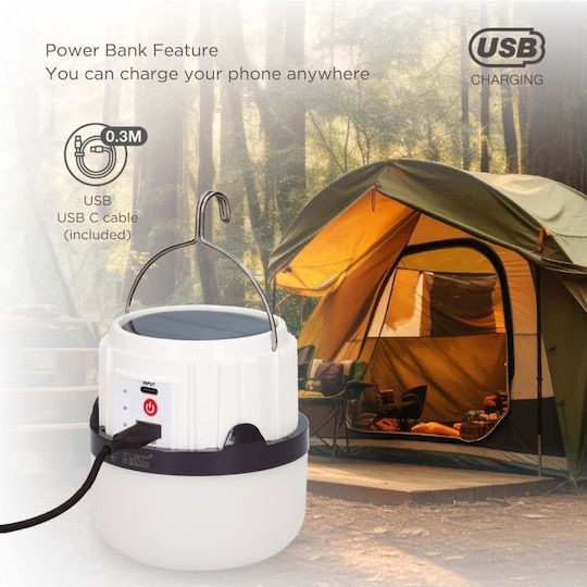 GSC Led Lighting Accessories Rechargeable for Camping with Flashlight & Powerbank 300lm 5W White