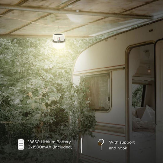 GSC Led Lighting Accessories Rechargeable for Camping with Flashlight & Powerbank 300lm 5W White