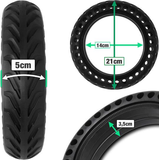 Avizar Unpuncturable Tyres 8.5” Xiaomi M365 Essential M365 Pro Scooter Black