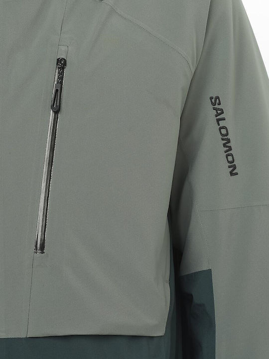 Salomon Brilliant LC2635200 Мъжко Яке за Ски & Snowboard Зелен
