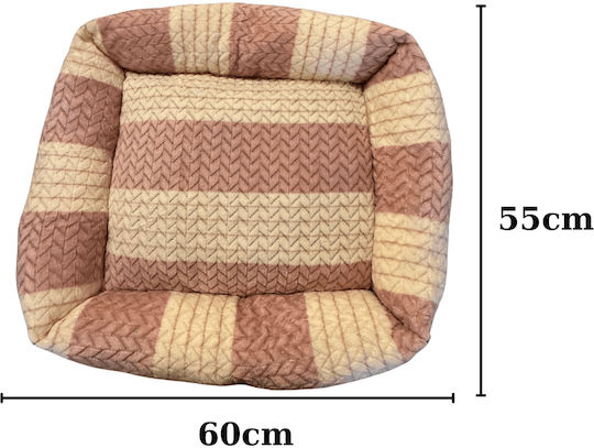 Pink Plush Cat Bed 60x55cm
