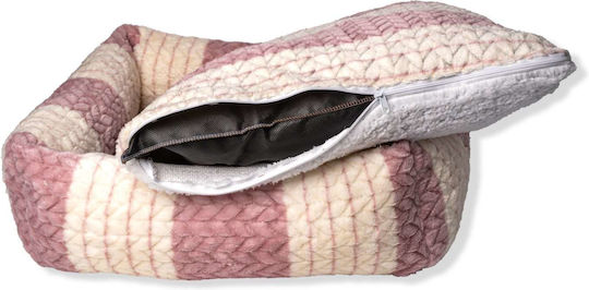 Pink Plush Cat Bed 60x55cm