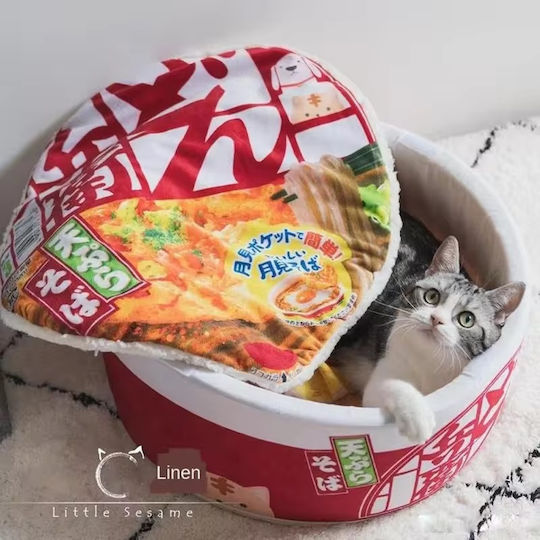 Ramen Bowl Red 60x25cm Cat Bed