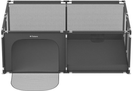Tulano Patut pliabil cu saltea gri 180x120cm