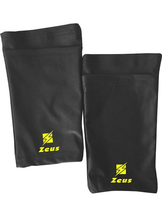 Zeus Football Shin Guard Holder Socks Black Polyester-elastane