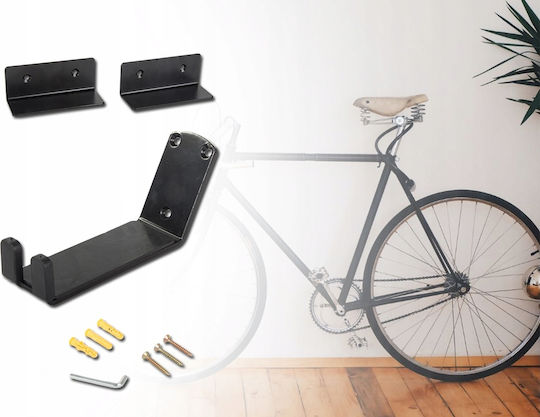 Suport de bicicletă pentru montaj pe perete Zola metalic compatibil cu roți de 16-29" suportă până la 30 kg negru