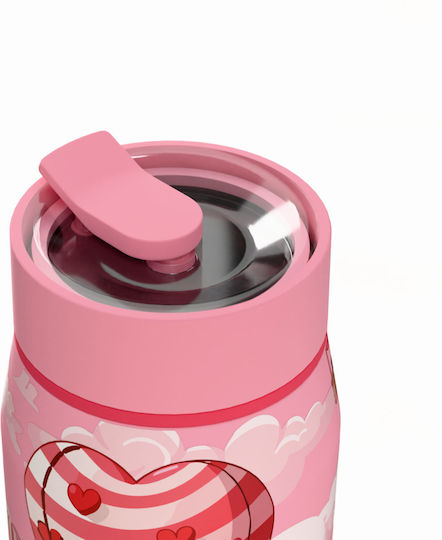 Estia Lens Save The Aegean Чаша Термос Неръждаема стомана Без BPA 360 ml Love Ascend с Сламка