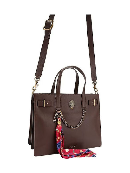 Leather Women's Tote Handbag Brown