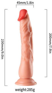 Cyberskin Dildo Realistic Dildo With Suction Cup Pink 58cm