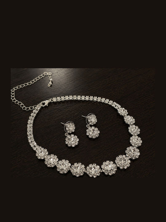 Set with Earrings with Stones