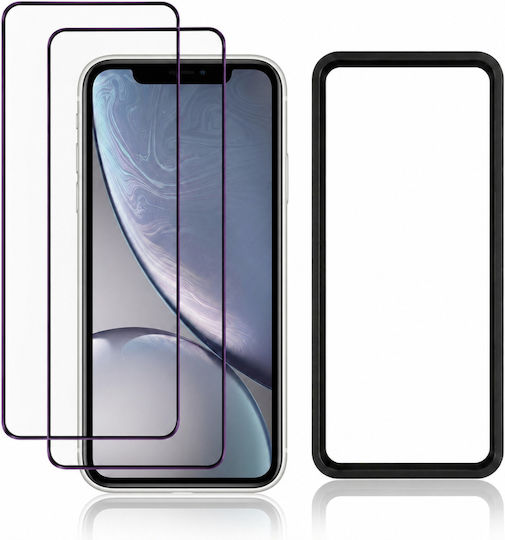 3mk Pack 2 Tempered Glass Iphone 11 Iphone Xr Hardy Shockproof Black Transparent
