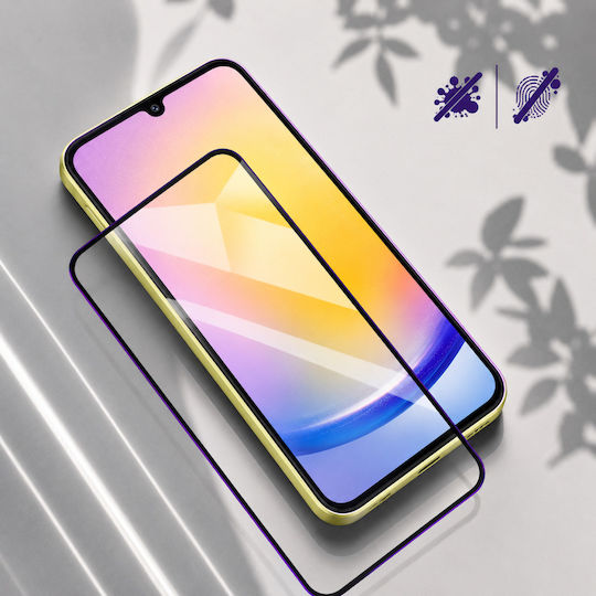 3mk Pack 2 Tempered Glass Galaxy A25 5g Applicator Frame Black Transparent