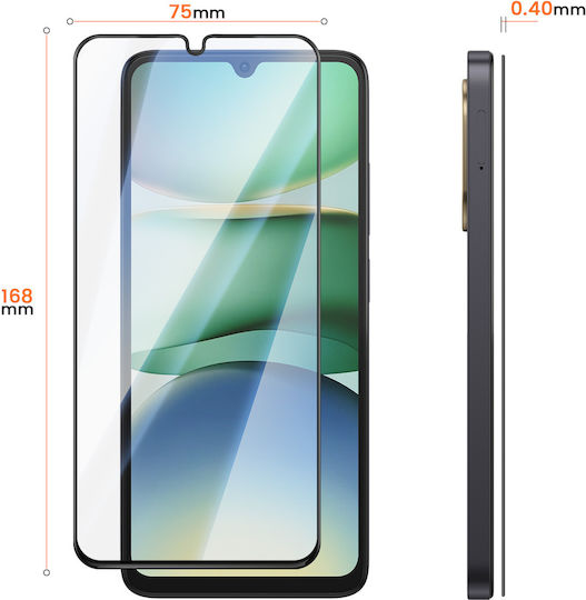 Avizar Screen Protector Poco C85 Tempered Glass 0.40mm High Resistance Black
