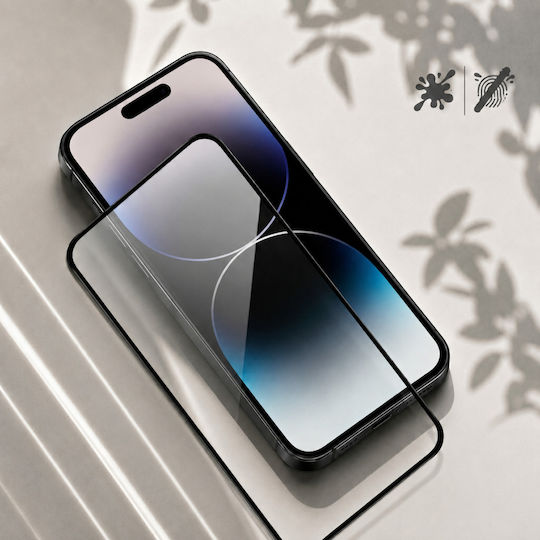 3mk Pack 2 Tempered Glass Iphone 14 Pro Applicator Frame Black Transparent
