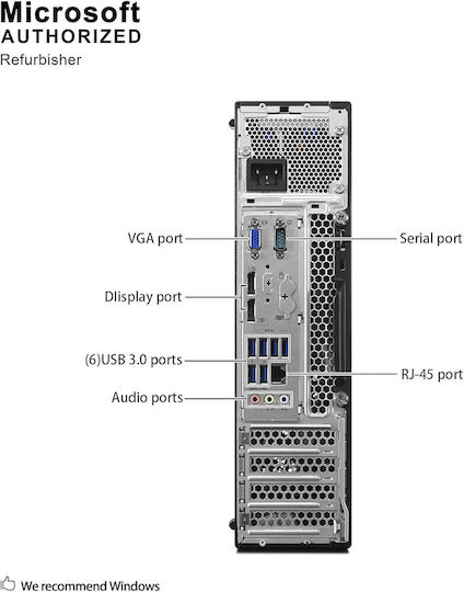 Lenovo Thinkcentre M900 SFF + Monitor Hp La2306x Refurbished Grade A (Core i5-6400/8GB/256GB SSD/W11 Pro)