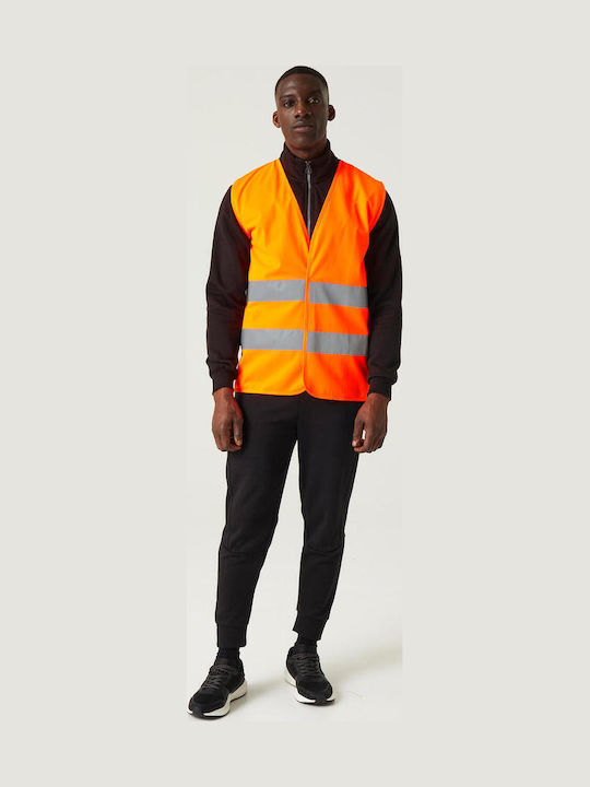 Essential Men's Work Vest with Reflective Tapes Orange