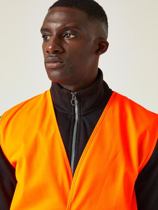 Essential Men's Work Vest with Reflective Tapes Orange